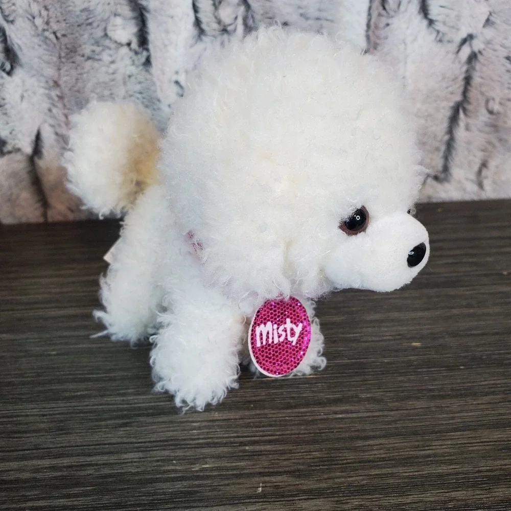 Justice Mini Poodle Plush MISTY‎ White Puppy Dog 5